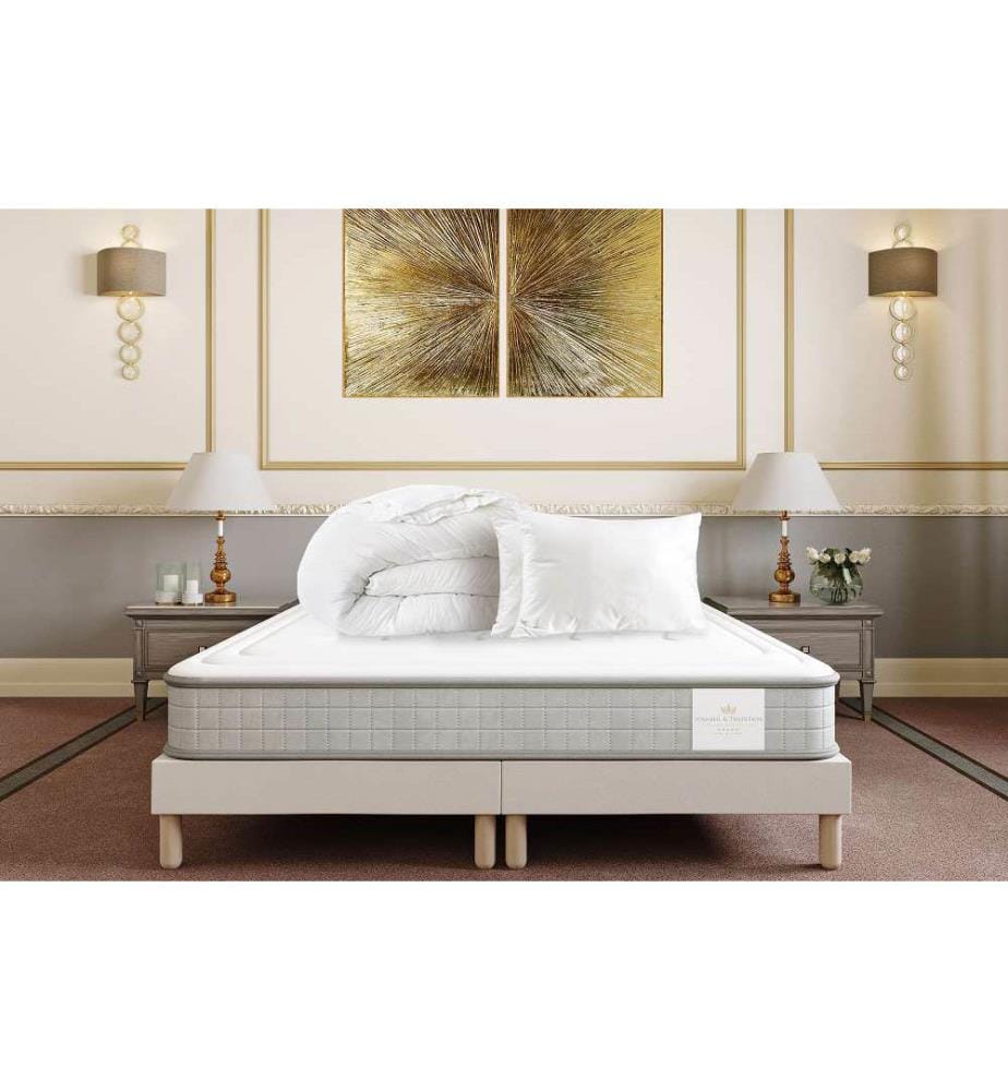 Set Matratze 180 x 200 + 2 Bettroste 90 x 200 + 2 Kopfkissen 60 x 40 + 1 Duvet 240 x 260 cm - Windsor 17 cm