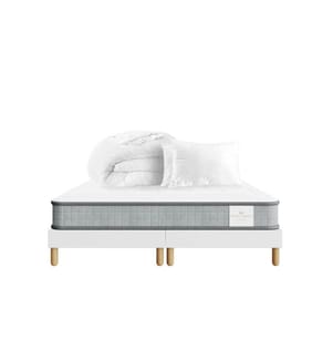 Set Matratze 160 x 200 + 2 Bettroste 80 x 200 + 2 Kopfkissen 60 x 40 + 1 Duvet 220 x 240 cm - Windsor 17 cm
