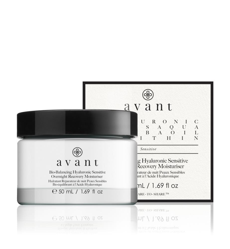 Feuchtigkeitsspendende Nachtcreme für empfindliche Haut mit Hyaluronsäure - 50 ml