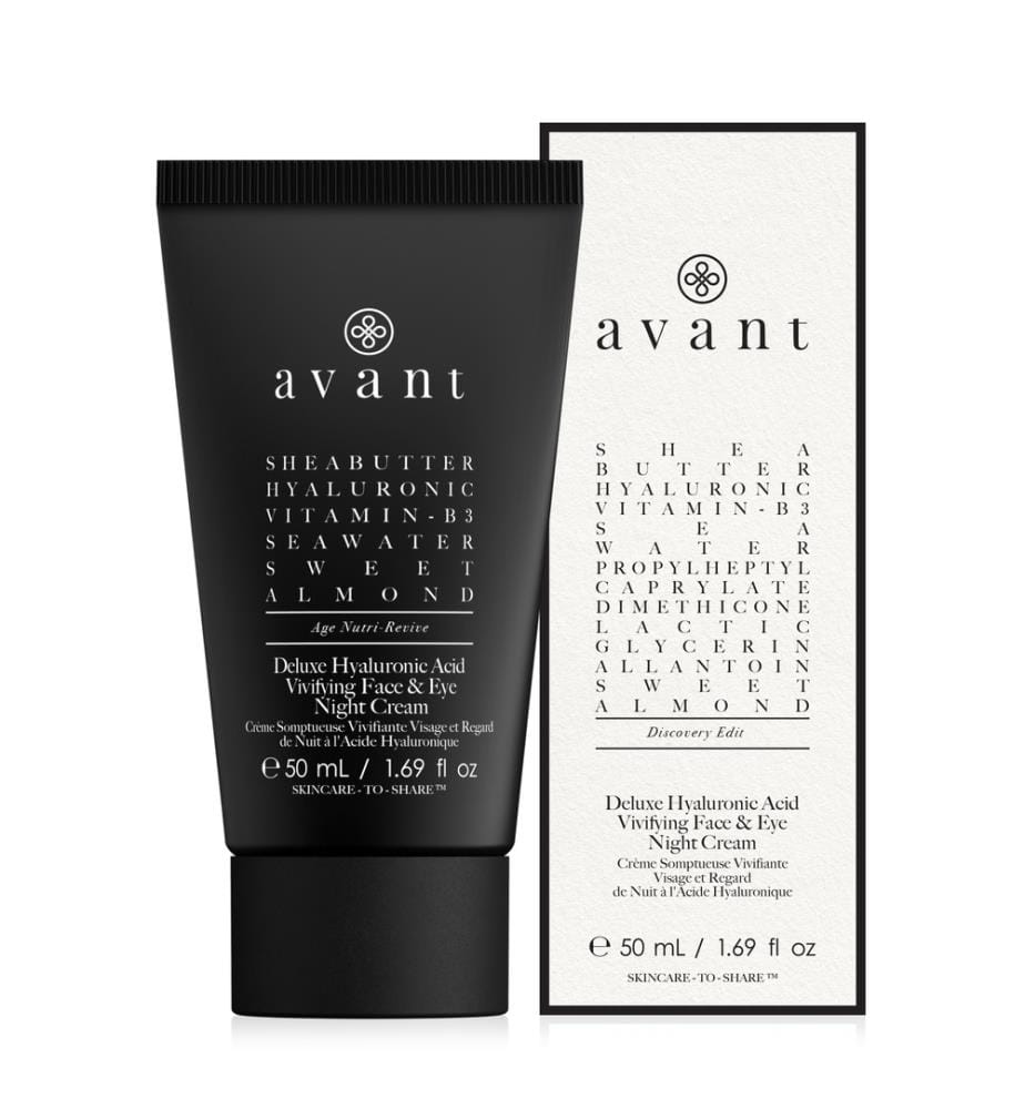 Üppige, belebende Nachtcreme für Gesicht und Augen mit Hyaluronsäure - 50 ml