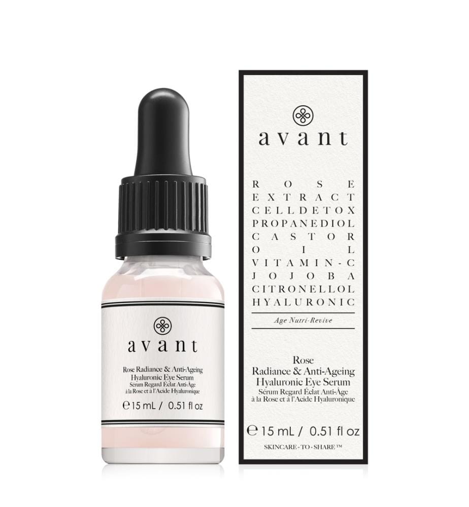 Augenserum mit Anti-Aging-Glanz, Rose und Hyaluronsäure - 15 ml