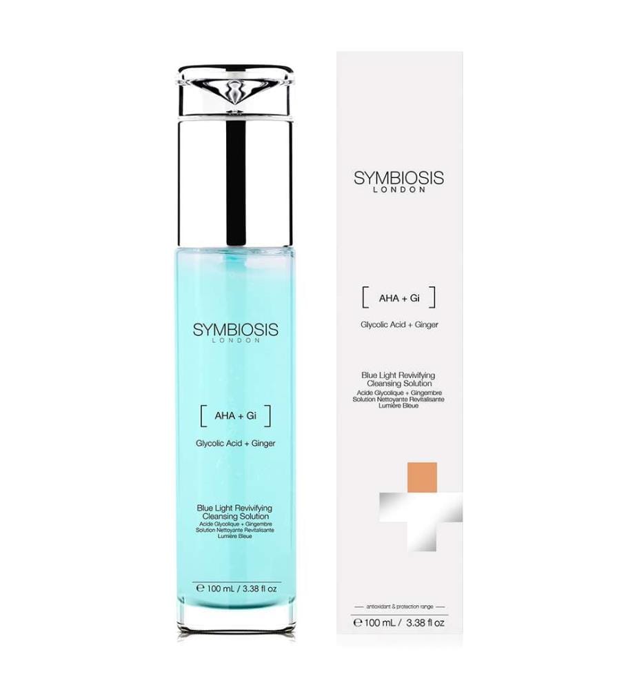 Glykolsäure + Ingwer Revitalisierende Reinigungslösung mit blauem Licht - 100 ml
