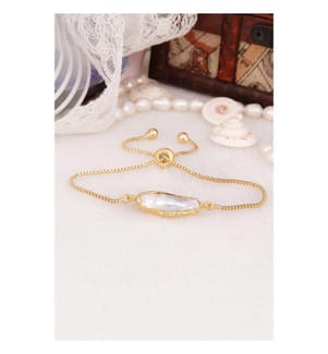 Perlenarmband – Weiss