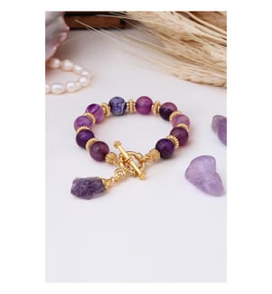 Amethyst-Armband – Violett