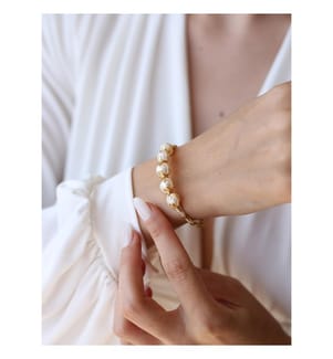 Perlenarmband – Weiss
