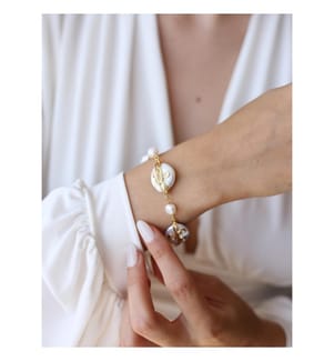 Perlenarmband – Weiss