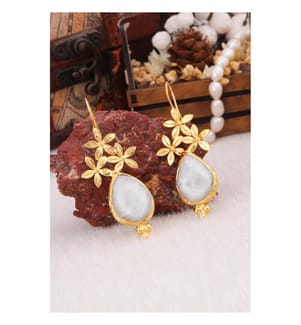 Moonstone Earrings - White
