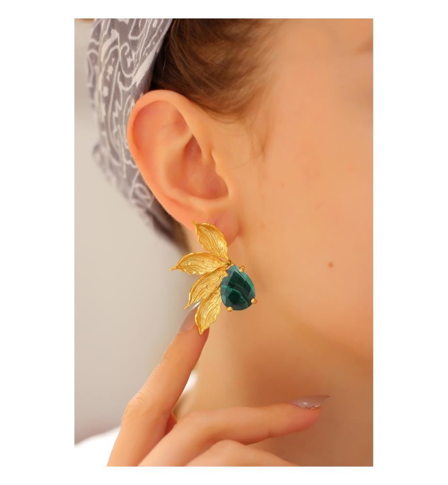 Malachite Earrings - Green