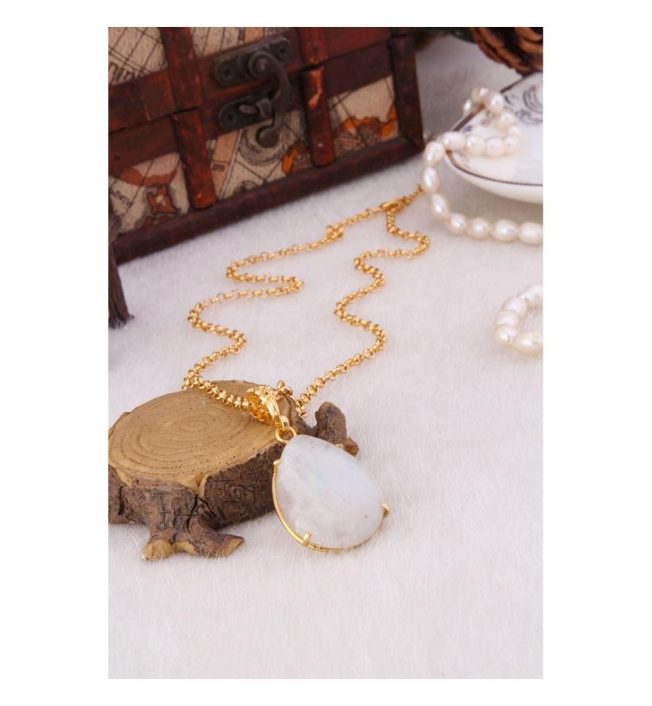Moonstone Necklace - White