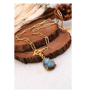Labradorite Necklace - Gray
