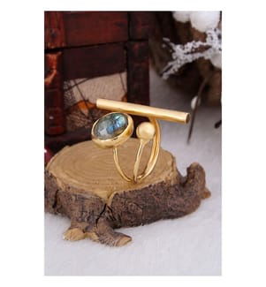 Labradorite Ring - Gray
