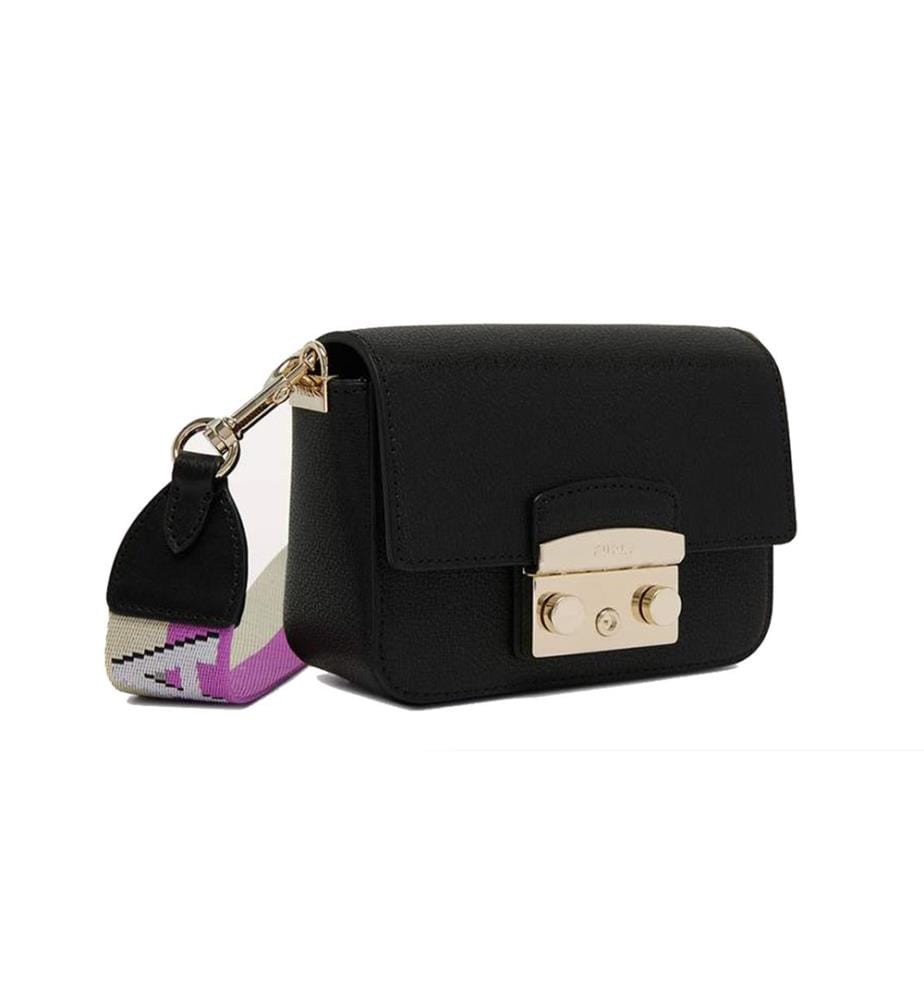 Borsa a tracolla Metropolis Mini - Marmo nero e viola