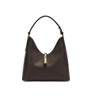 Umhängetasche Goccia M Hobo – Schokoladenbraun
