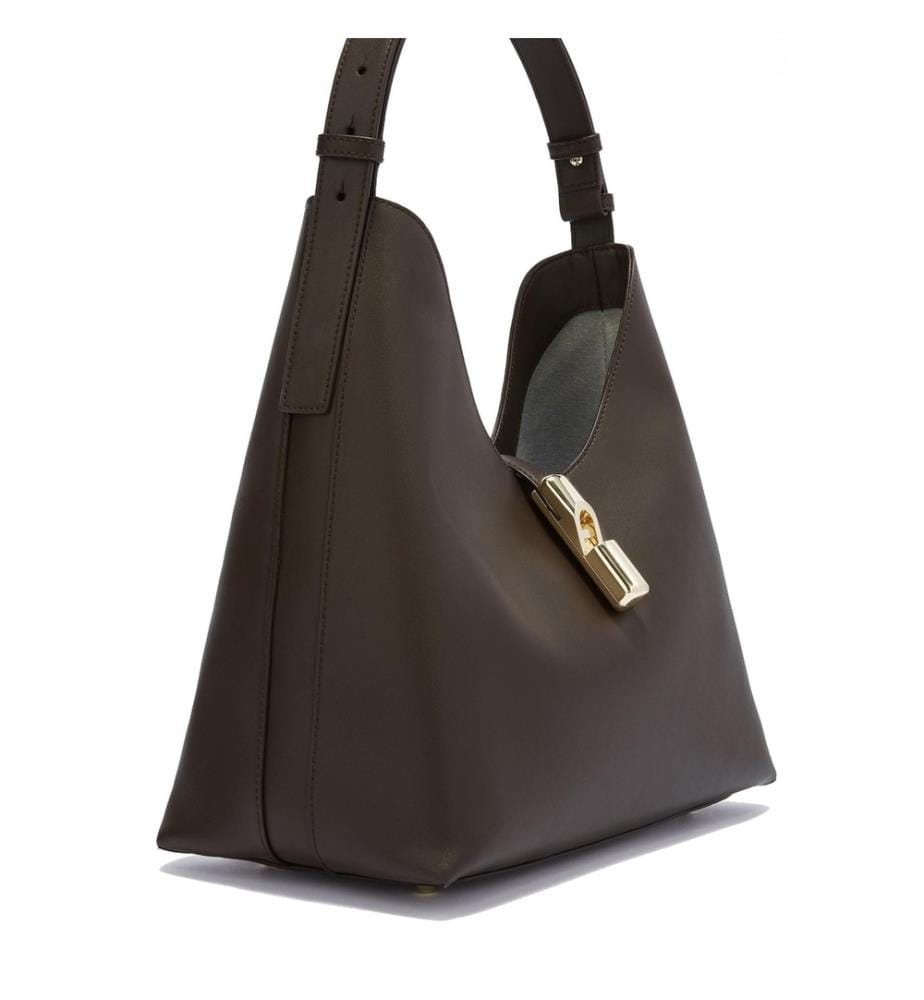 Umhängetasche Goccia M Hobo – Schokoladenbraun