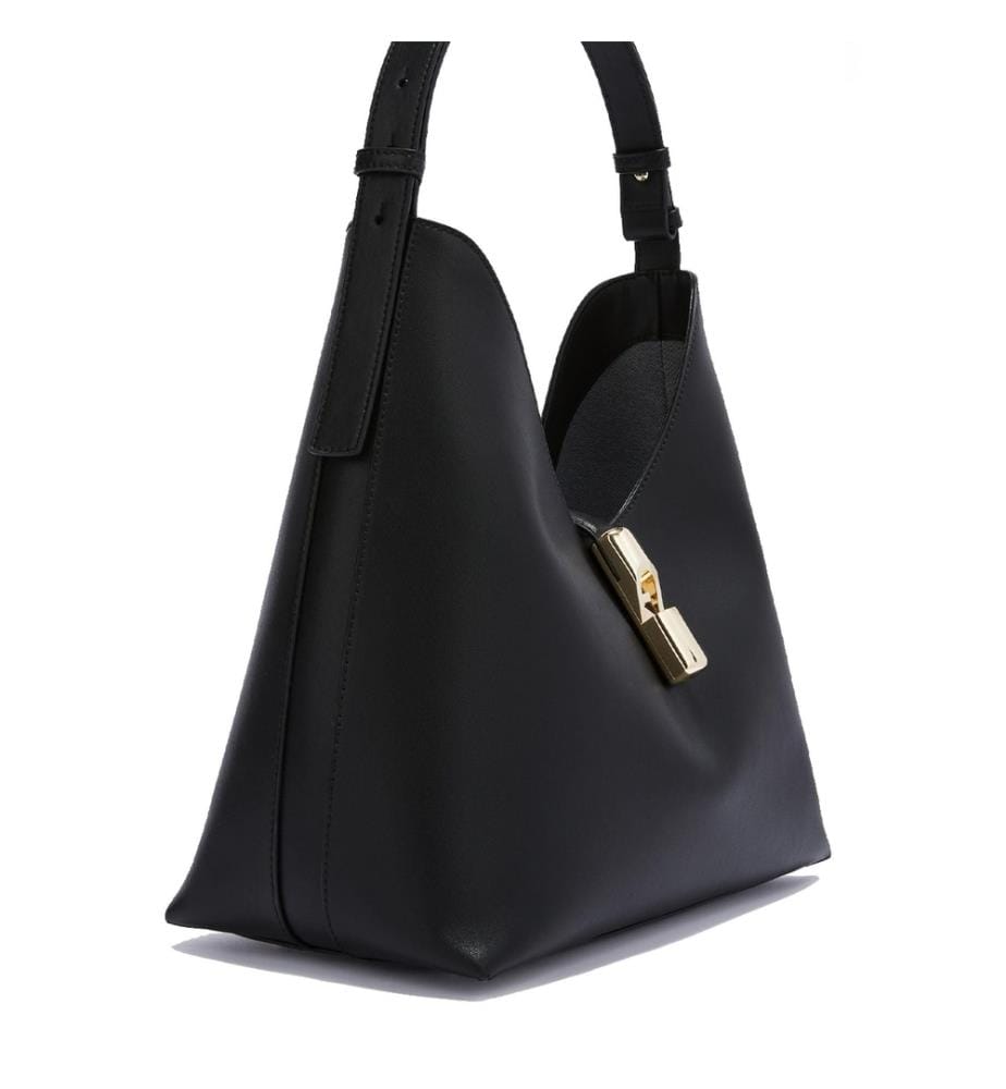Umhängetasche Goccia M Hobo – Schwarz