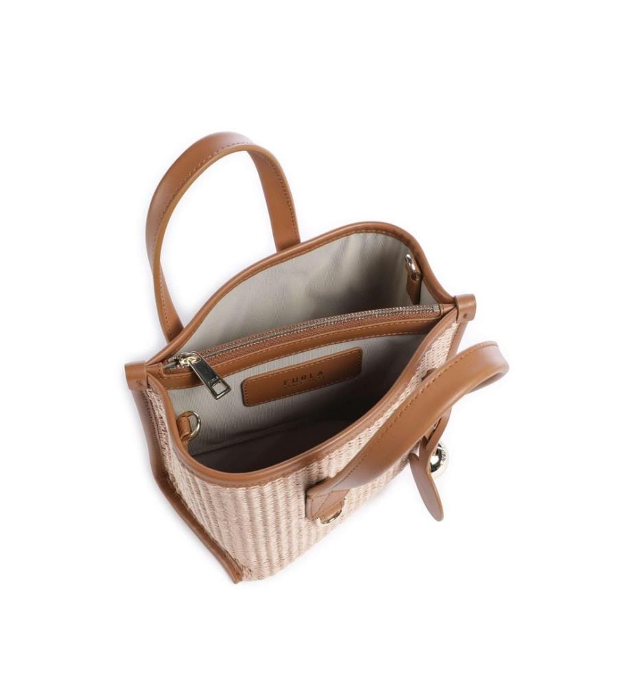 Mini-Tasche „Divide It“ – Naturtöne/Tabak