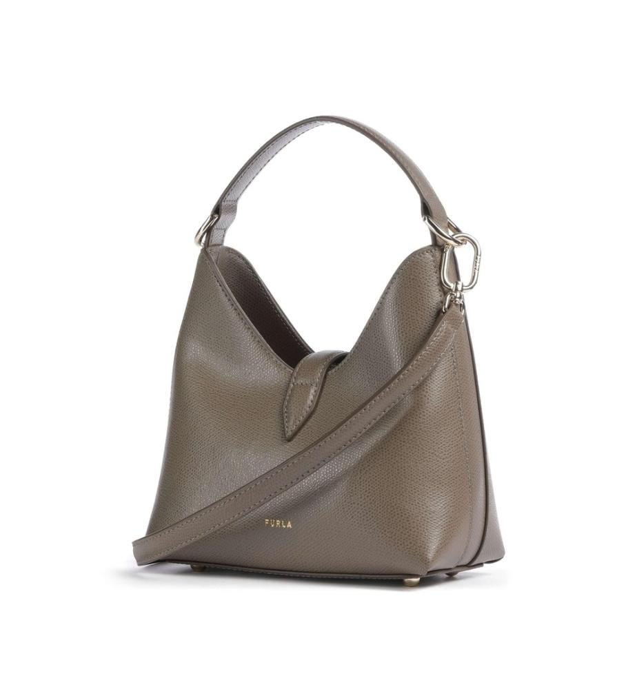 Pochette Iride Mini Hobo avec bandoulière - Gris boueux