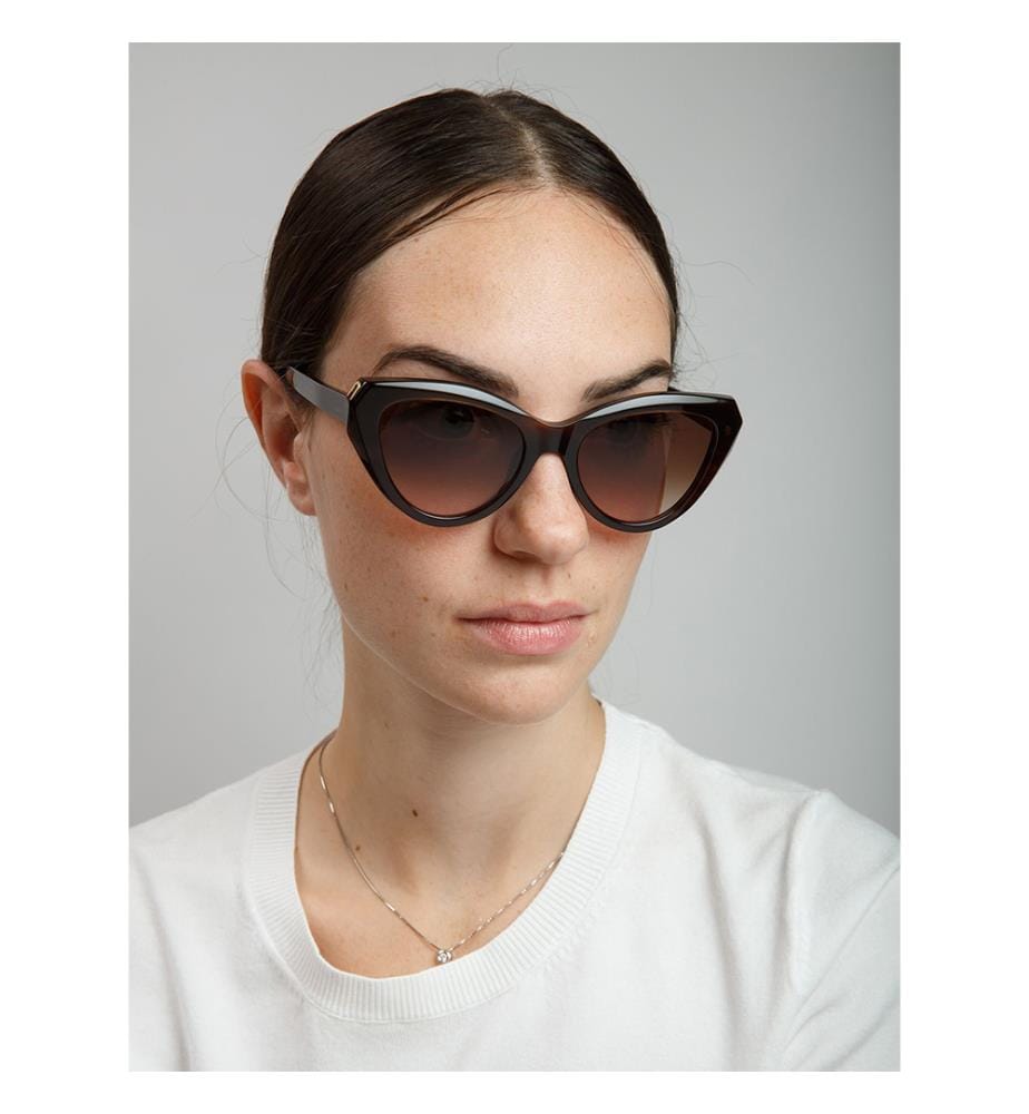 Sonnenbrillen - Glossy Brown Striped Havana
