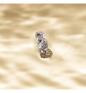 Blueymix Ring - Weissgold 375/1000
