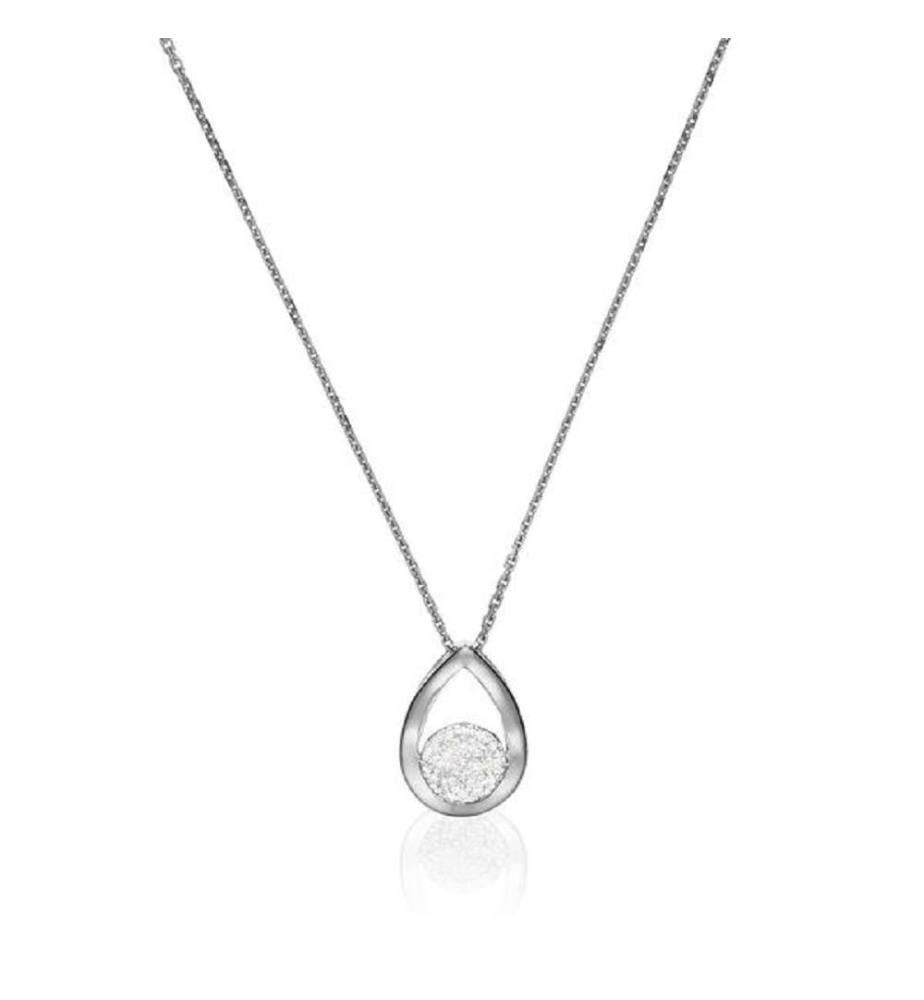 Goutte Somptueuse pendant - White gold 375/1000