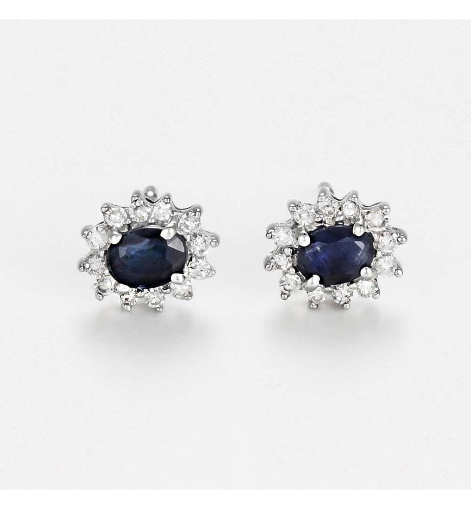 Ohrringe Sapphire Star - Silber