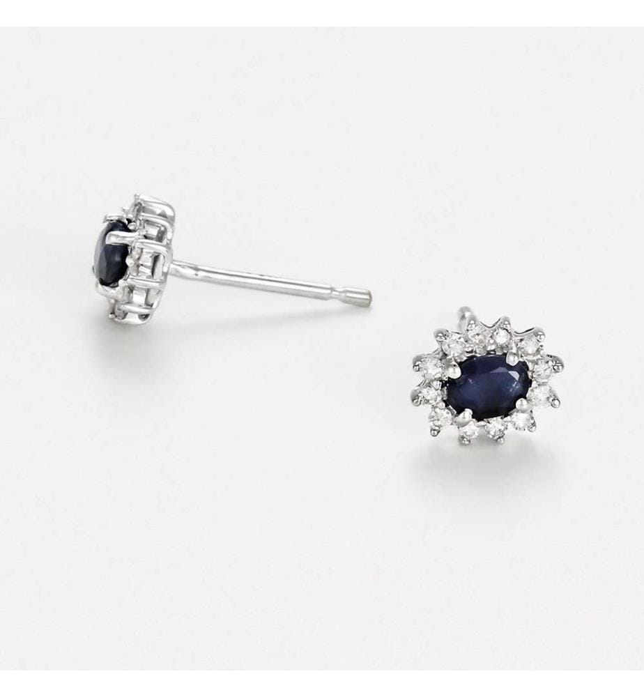 Ohrringe Sapphire Star - Silber