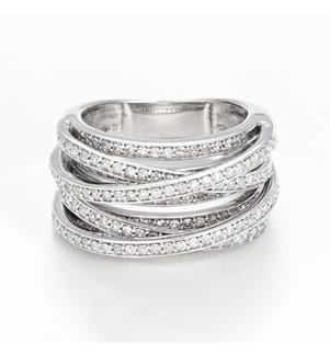 Ring New Candides Entrelacs - Weissgold 375/1000