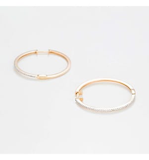 Elegante Creolen-Ohrringe - Gelbgold