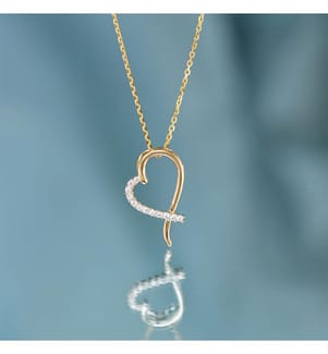 Pendentif Tender Heart Diamant - Or Jaune