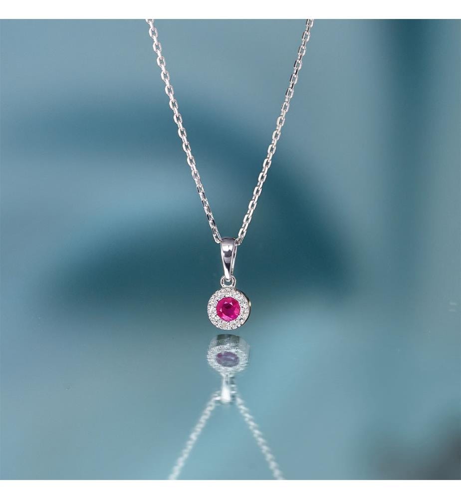 Precious Ruby Diamonds Anhänger - Weissgold