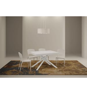 Ausziehtisch 120x90-224 cm Karida Esche - Weiss