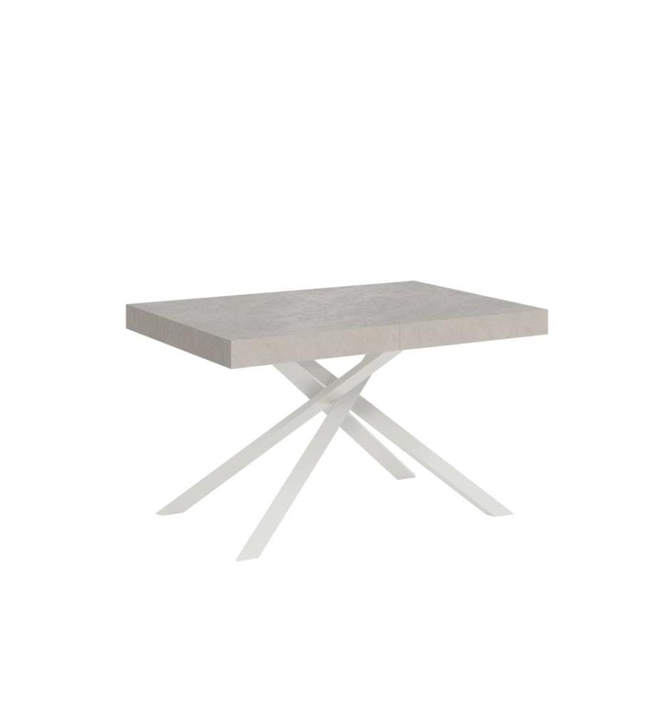 Ausziehtisch 90 x 120-224 cm Karida - Grau und Weiss