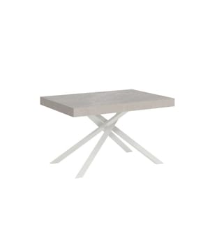 Ausziehtisch 90 x 120-224 cm Karida - Grau und Weiss