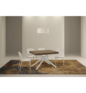 Ausziehtisch 120x90-224 cm Karida Nussbaum - Weiss