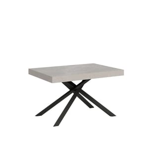 Ausziehtisch 80 x 120-204 cm Karida - Anthrazit und Grau