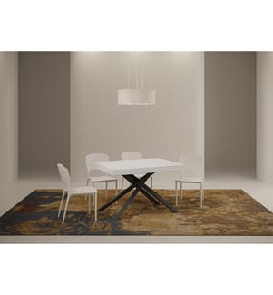 Ausziehtisch 130x90-234 cm Karida Esche - Weiss, Anthrazit