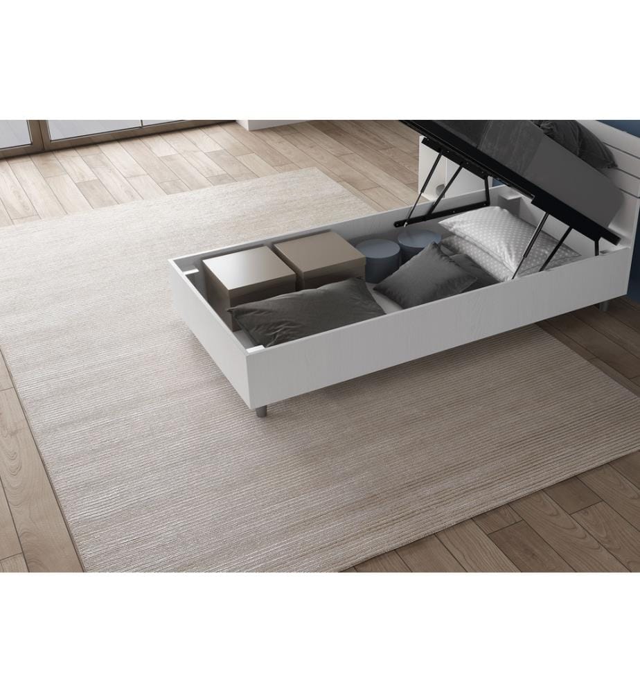 Bett mit Bettkasten 80x190 Esche weiss Nuamo