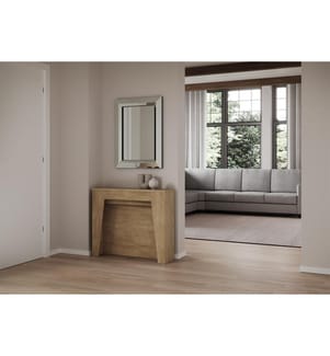 Ausziehbarer Konsolentisch 90x25-181 cm Anea Eiche - Natur