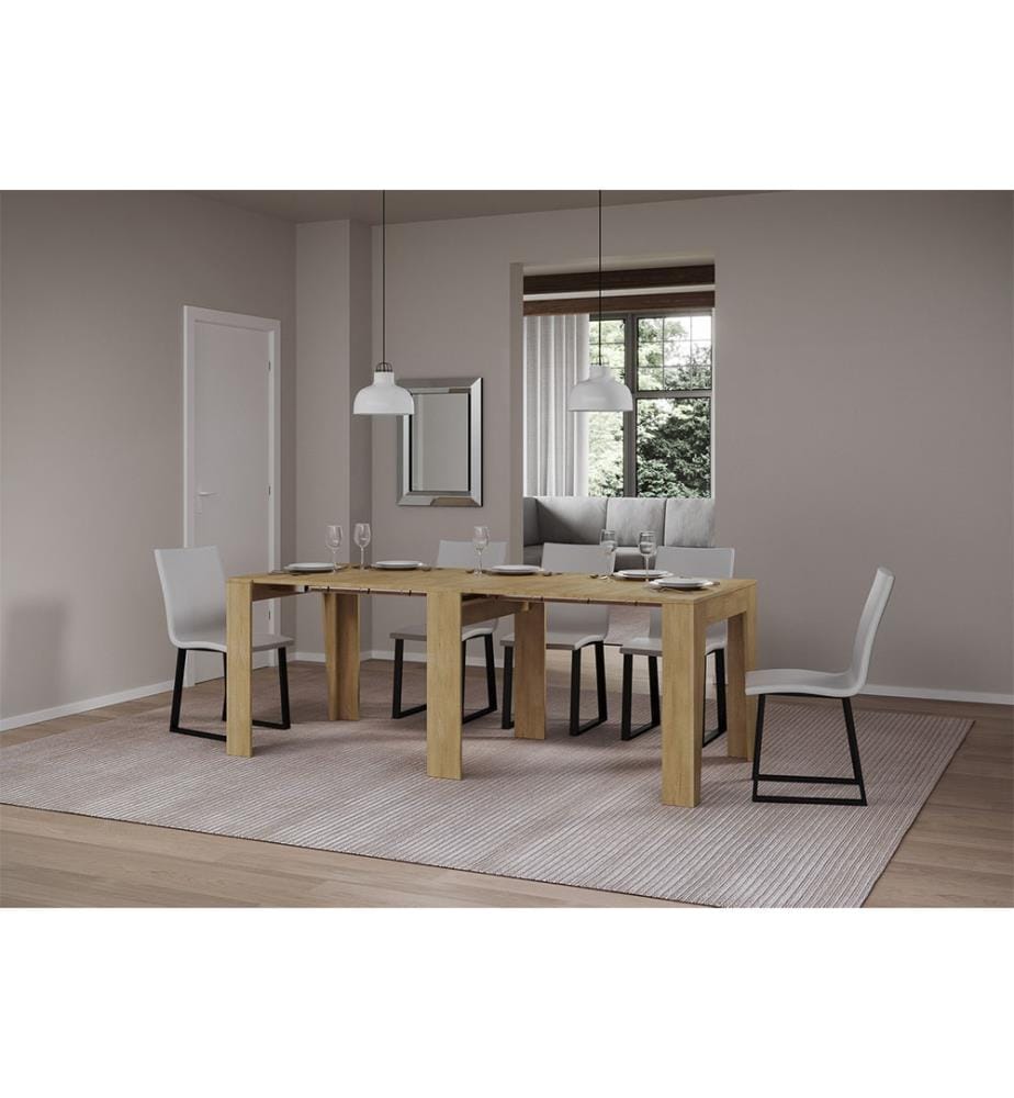 Extendable Console Table 90x25-181 cm Anea oak - Natural