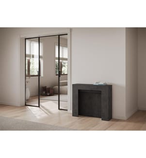 Ausziehbarer Konsolentisch 90 x 25-211 cm Kiba - Anthrazit