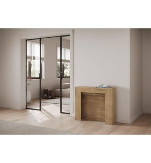 Ausziehbarer Konsolentisch 90 x 25-211 cm Kiba - Eiche