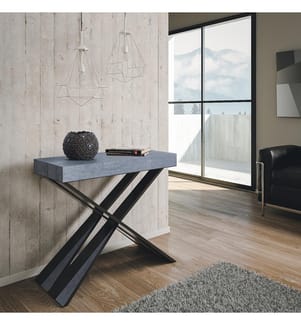 Auszieh-Konsole Diago 40-300x90 cm - Grau und Anthrazit
