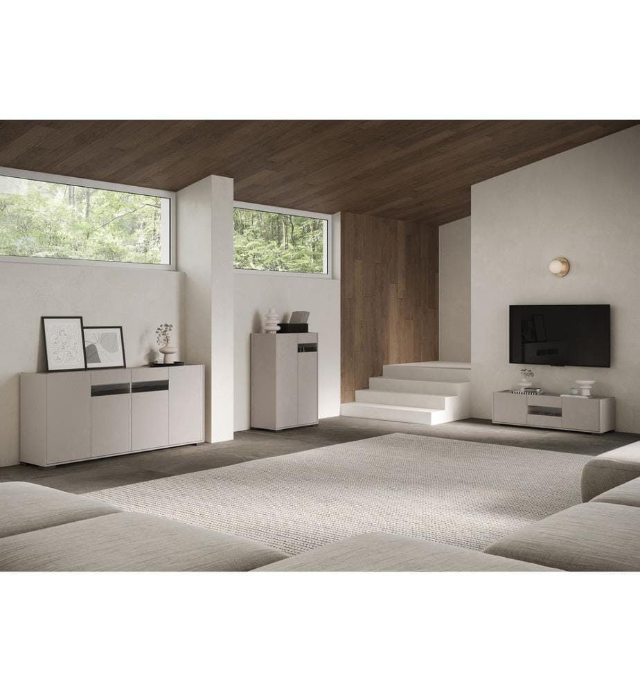Highboard 2 Türen 70x35x110 cm Riflesso cashmere
