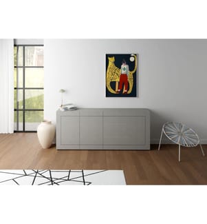 Kommode 3-türig/3-Schubladen 200x40x83,5 cm Elios Kaschmir
