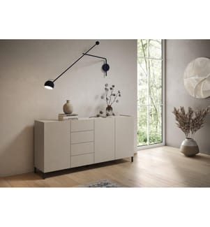 Sideboard 3 Türen/4 Schubkästen 174x40x84 cm Solaria cashmere