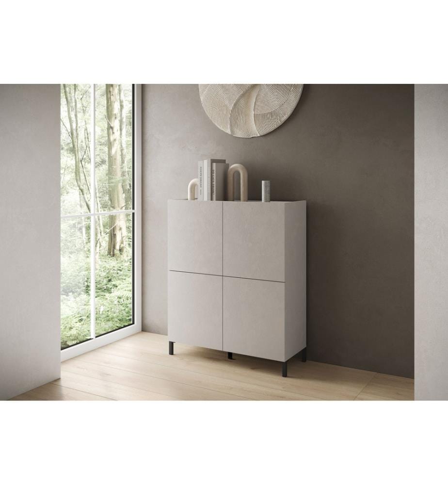 Highboard 4 Türen 90x35x110 cm Solaria cashmere