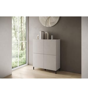 Highboard 4 Türen 90x35x110 cm Solaria cashmere
