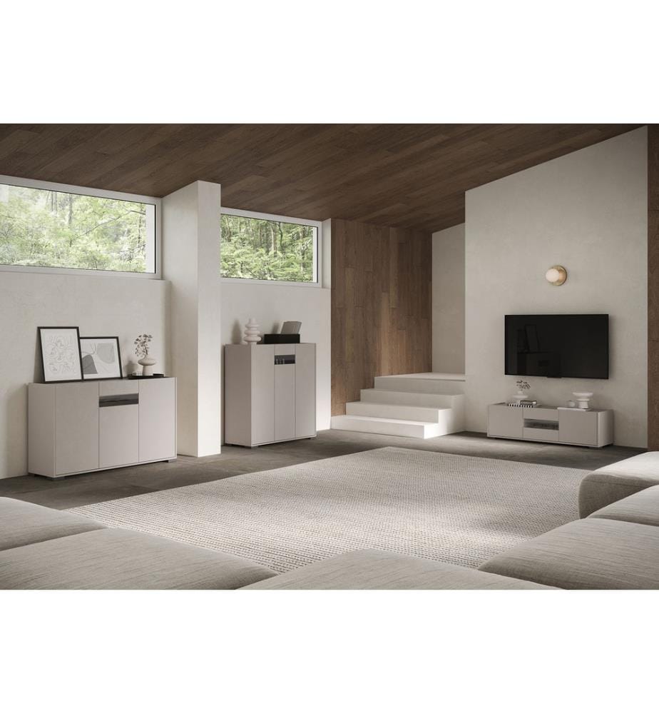 Sideboard 4 Türen 174x40x81 cm Riflesso cashmere