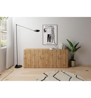 Kommode 4-türig 200x40x83,5 cm Elios Eiche Natur