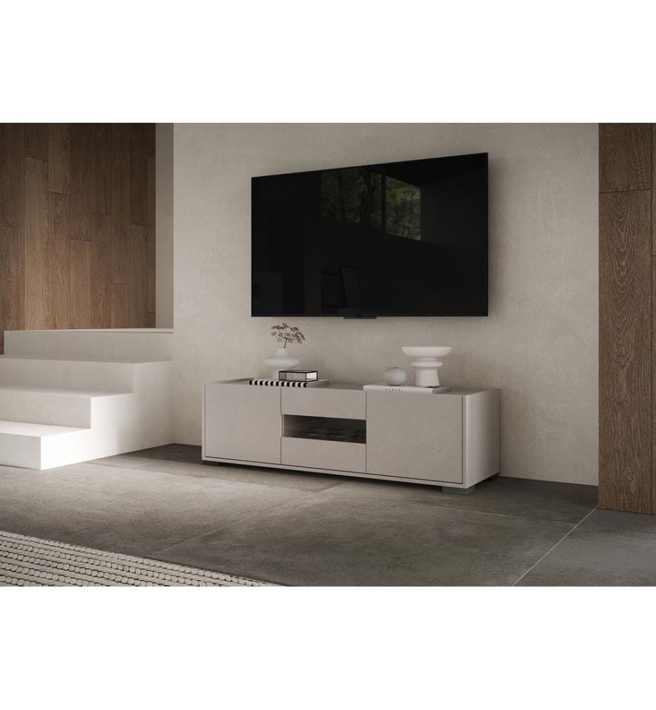 Lowboard 3 Türen 130x40x40 cm Riflesso cashmere